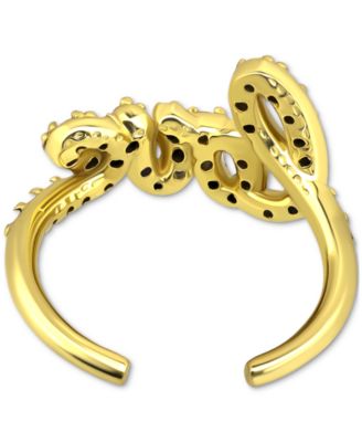 Cubic Zirconia Love Script Toe Ring, Created for Macy's
