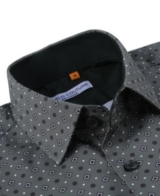 Men's Slim-Fit Geo-Print Performance Shirt