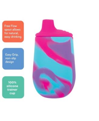 Silicone Tie-dye Baby First Training Cup, 6oz, Pink/Purple