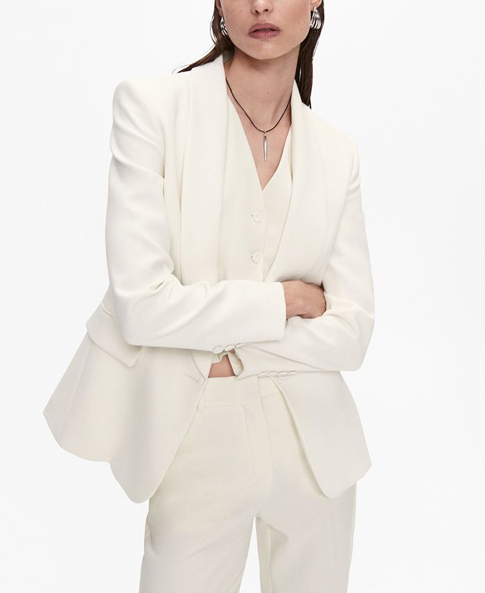 Macy's white cheap blazer