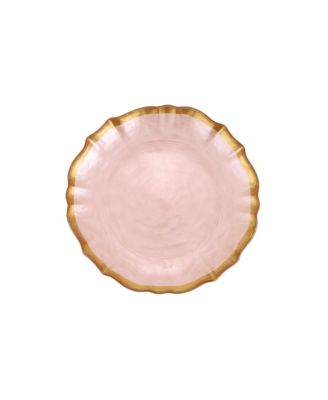 Baroque Glass Cocktail Plate 6" D