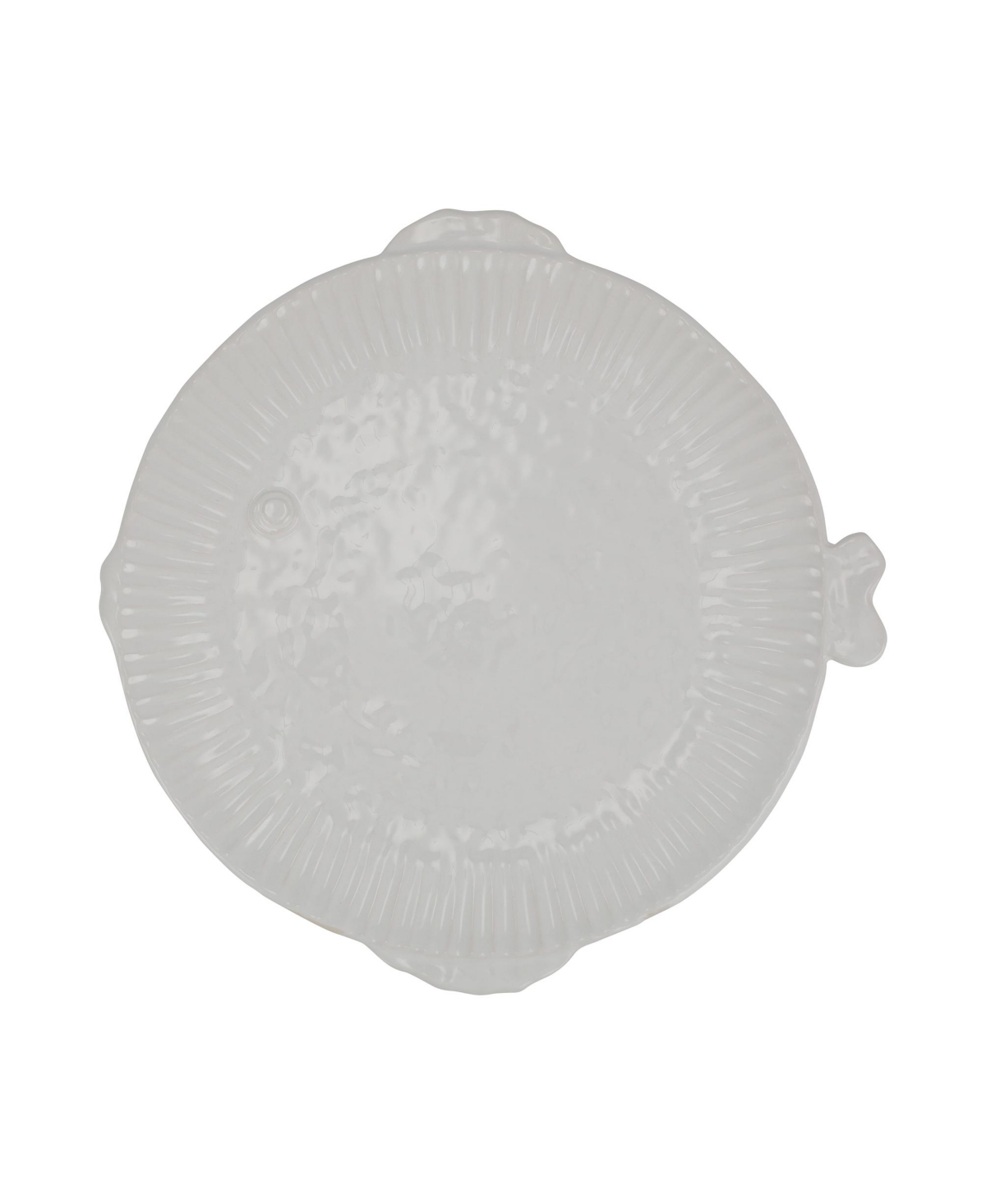 Vietri Pesca Serena Round Platter In White