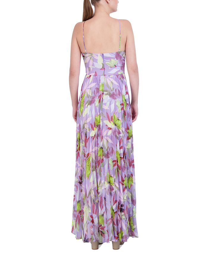 Laundry by Shelli Segal Women's Halter Pleated HighLow Maxi Dress Macy's