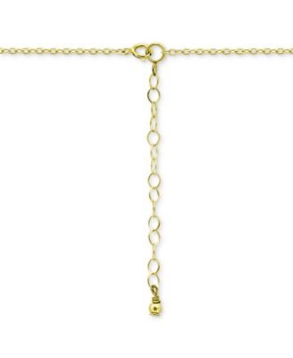 Cubic Zirconia "Mother & Child" Heart Pendant Necklace in 18k Gold-Plated Sterling Silver, 16" + 2" extender, Created for Macy's