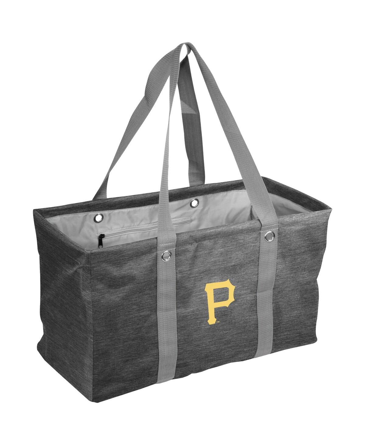 Logo Brands Men's And Women's Pittsburgh Pirates Crosshatch Picnic Caddy Tote Bag In Black