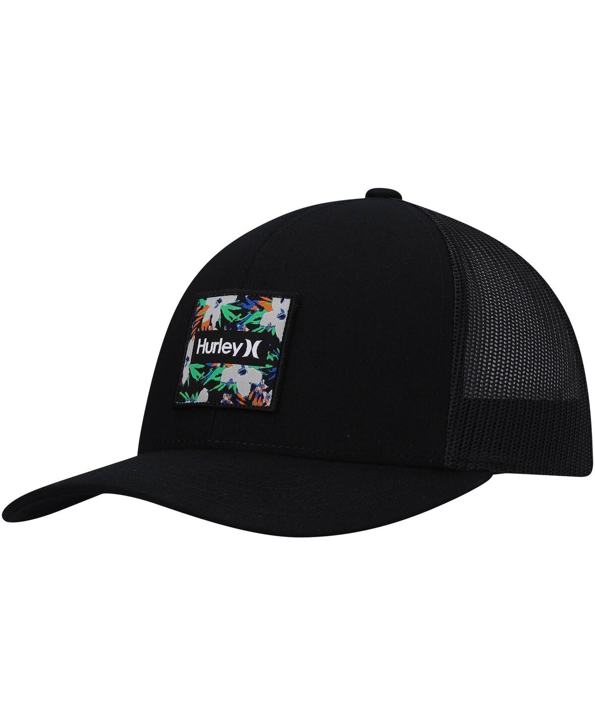 Hurley Men's  Black Seacliff Trucker Snapback Hat