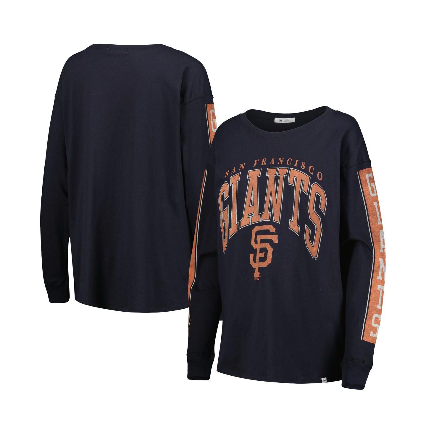 Женская футболка '47 Brand Black San Francisco Giants Statement Long Sleeve — фото 2