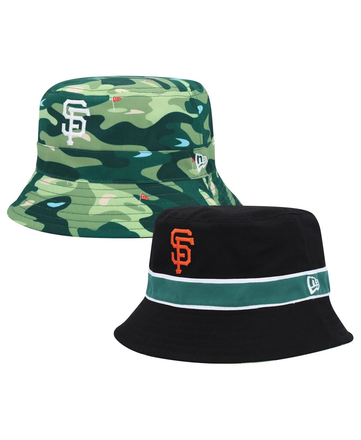 Shop New Era Men's  Black San Francisco Giants Reverse Bucket Hat
