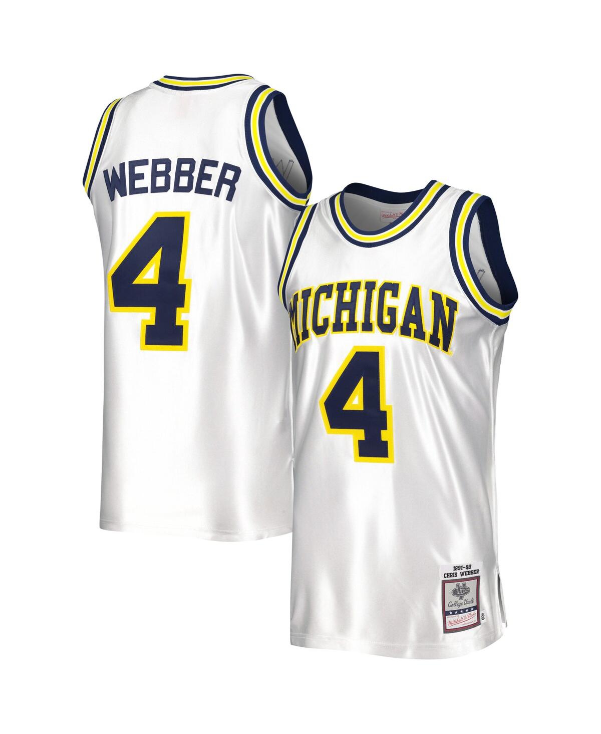 Men's Mitchell & Ness Chris WebberMichigan Wolverines Authentic Jersey - White