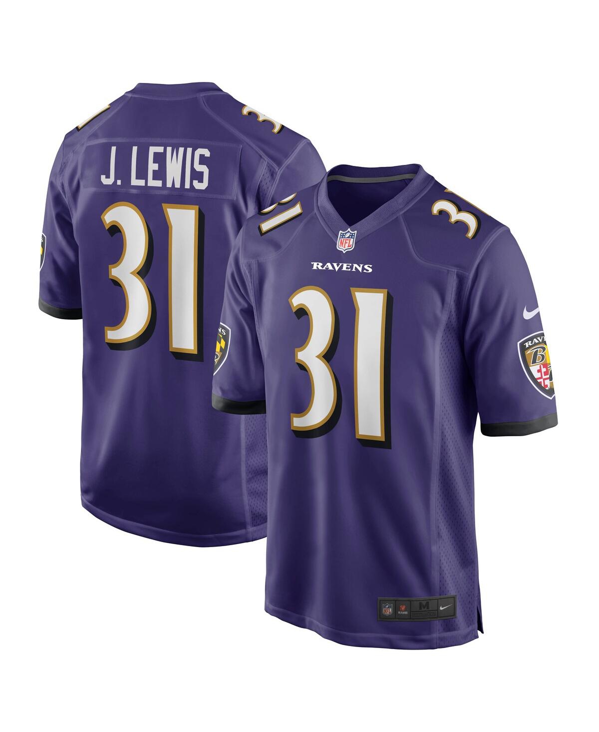 Men's Nike Jamal LewisBaltimore Ravens Game Retired Player Jersey - Purple