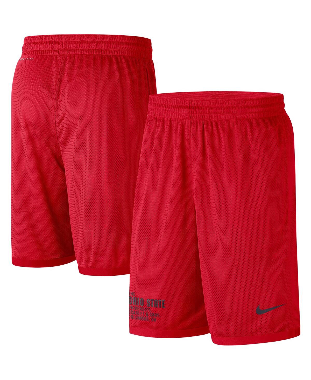 Nike Men's  Scarlet Ohio State Buckeyes Performance Mesh Shorts In Scarlet