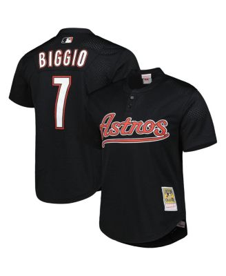 Men's Craig Biggio Black Houston Astros Cooperstown Collection Mesh Batting Practice Jersey