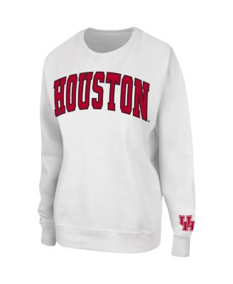 Women's White Houston Cougars Campanile Pullover Sweatshirt