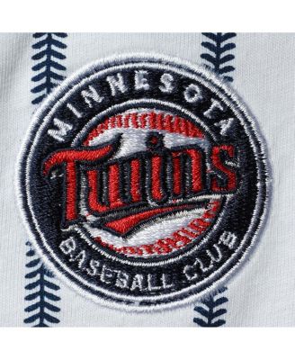 Newborn Boys and Girls White, Navy Minnesota Twins Power Hitter Short Sleeve Bodysuit