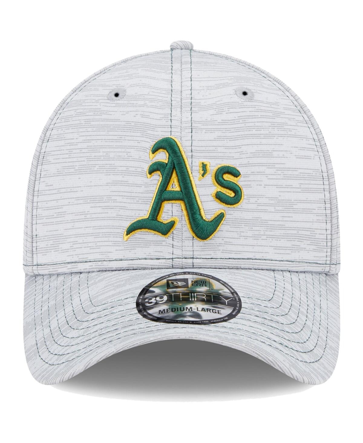 Shop New Era Men's  Gray Oakland Athletics Speed 39thirty Flex Hat