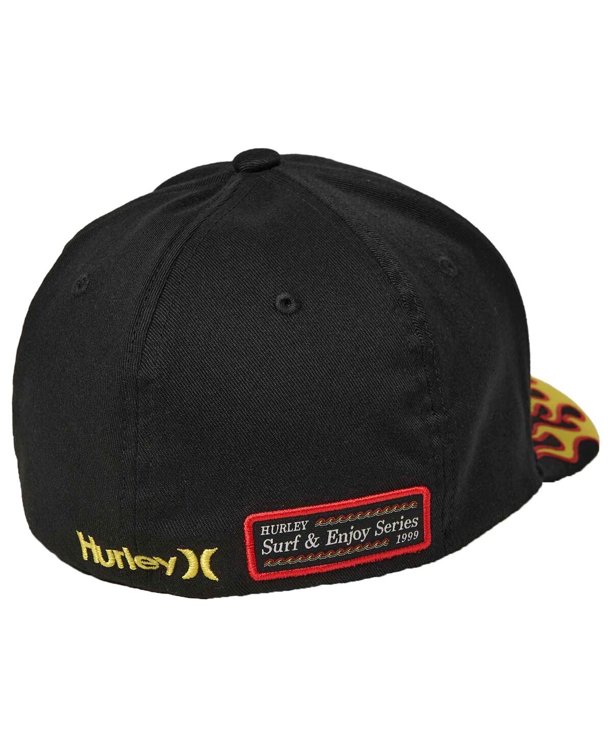 Shop Hurley Men's  Black Nascar Tri-blend Flex Fit Hat