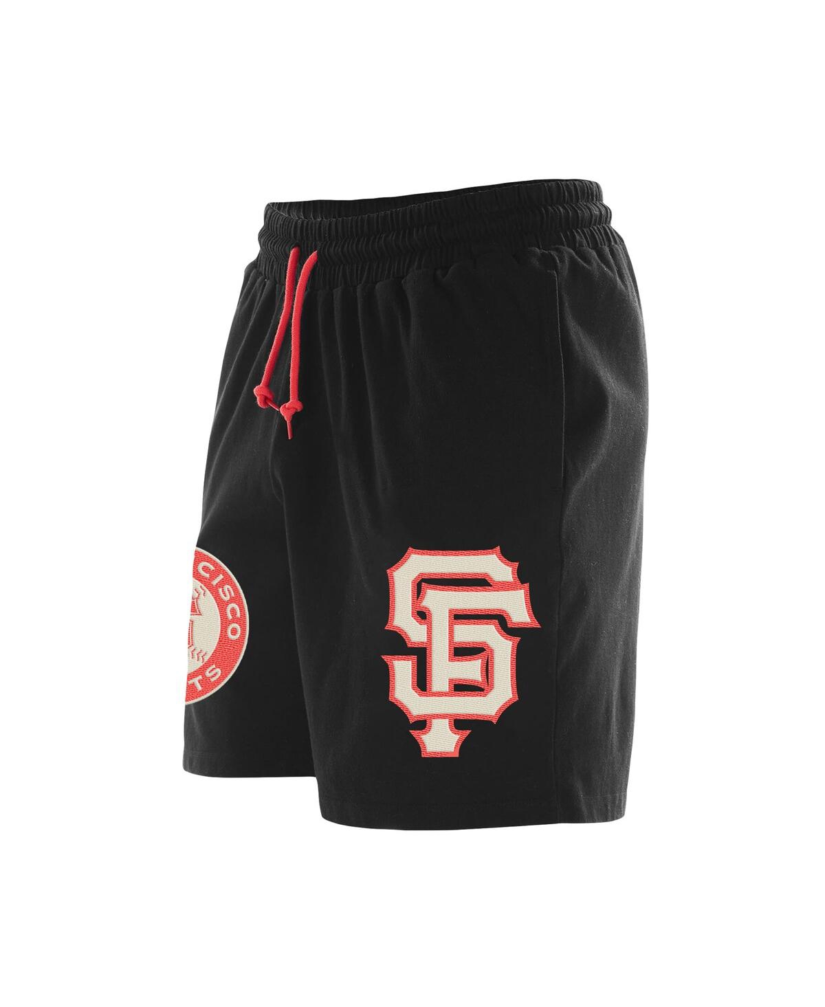 Shop New Era Men's  Black San Francisco Giants Color Pack Knit Shorts