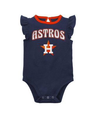 Infant Boys and Girls Navy, Heather Gray Houston Astros Little Fan Two-Pack Bodysuit Set