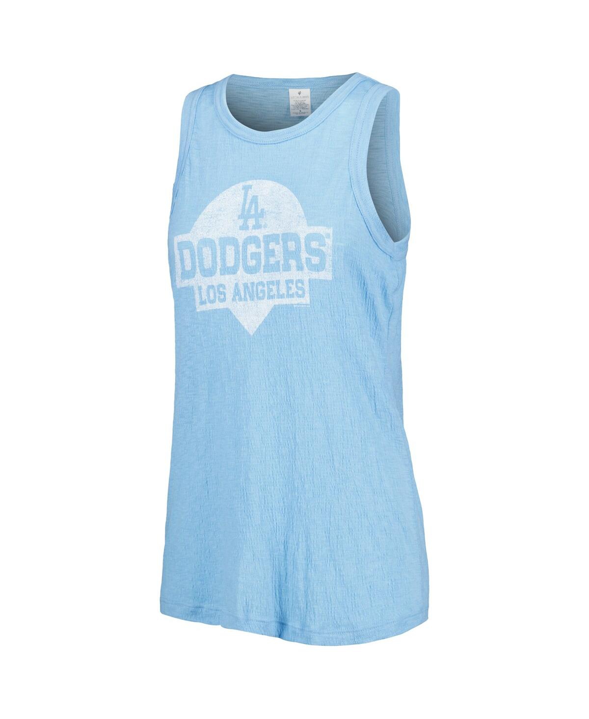 Soft As A Grape Royal Los Angeles Dodgers Tri-blend Tank Top In Royal