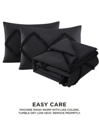 Diamond Ruffle 3 Piece Reversible Comforter Set, King