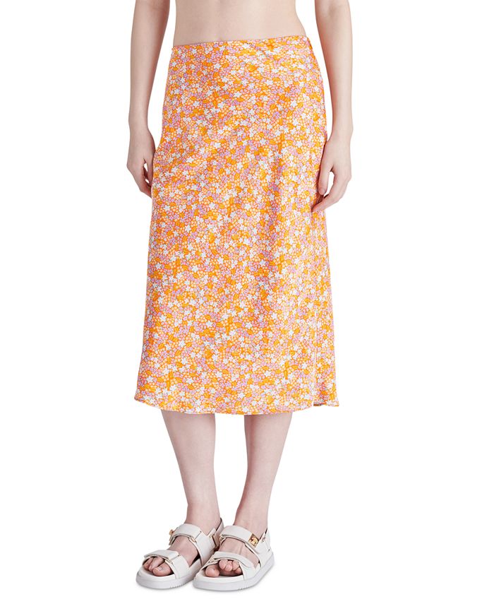 Jupe Midi Gap Femme Taille S - Imprimé Floral Bleu, Doublée, Taille élastique Avec Cordon, Neuve étiquetée