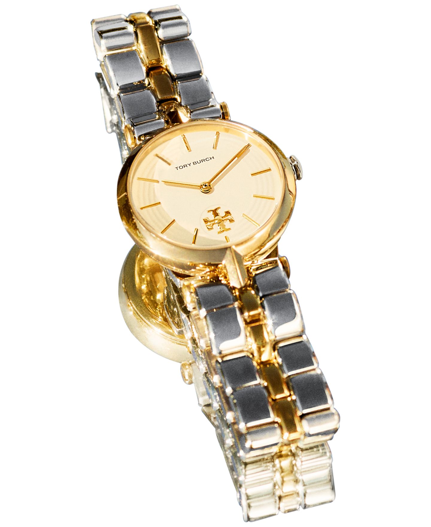 Женские часы Tory Burch Kira Two-Tone Stainless Steel Bracelet Watch 30mm — фото 5