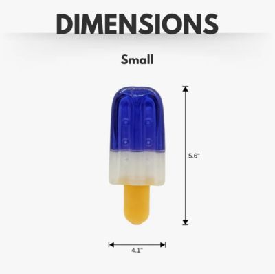 Unique Popsicle Freeze Dog Toy – 100% Rubber Chew Toy for Soothing and Engaging Playtime – Small