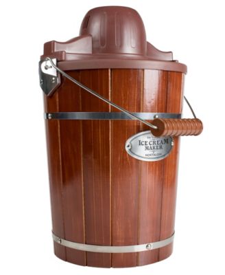 Nostalgia 6 Quart Wood Bucket Ice Cream Maker