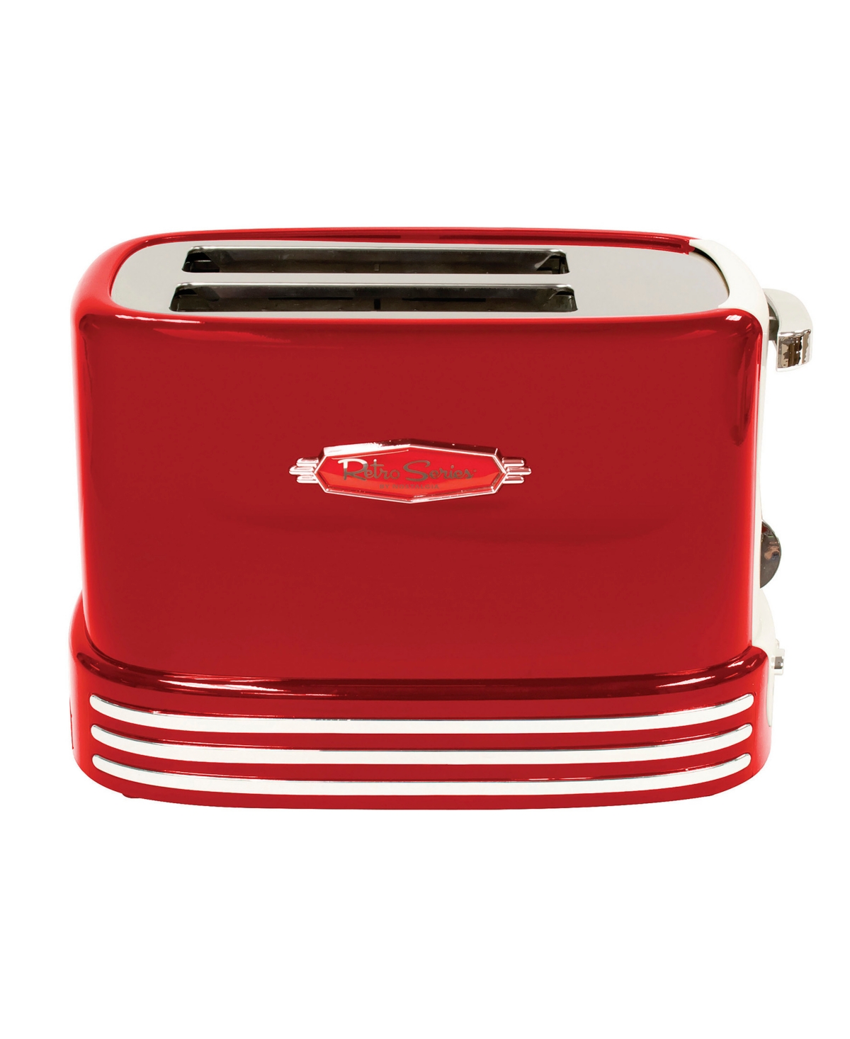 Nostalgia Retro 7.75" 2 Slice Bagel Toaster In Red