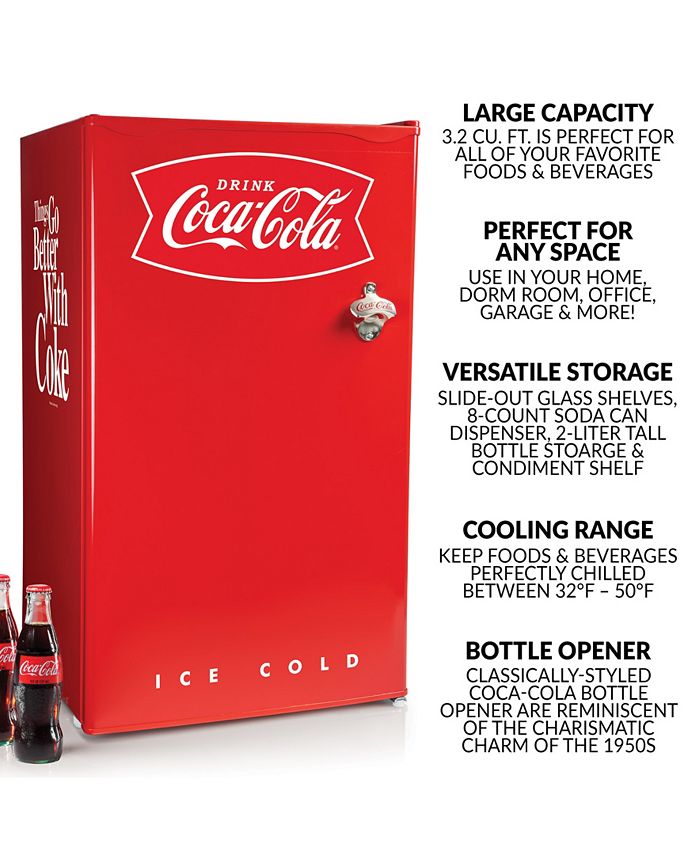 CocaCola 3.2 Cubic Feet Refrigerator with Freezer Macy's