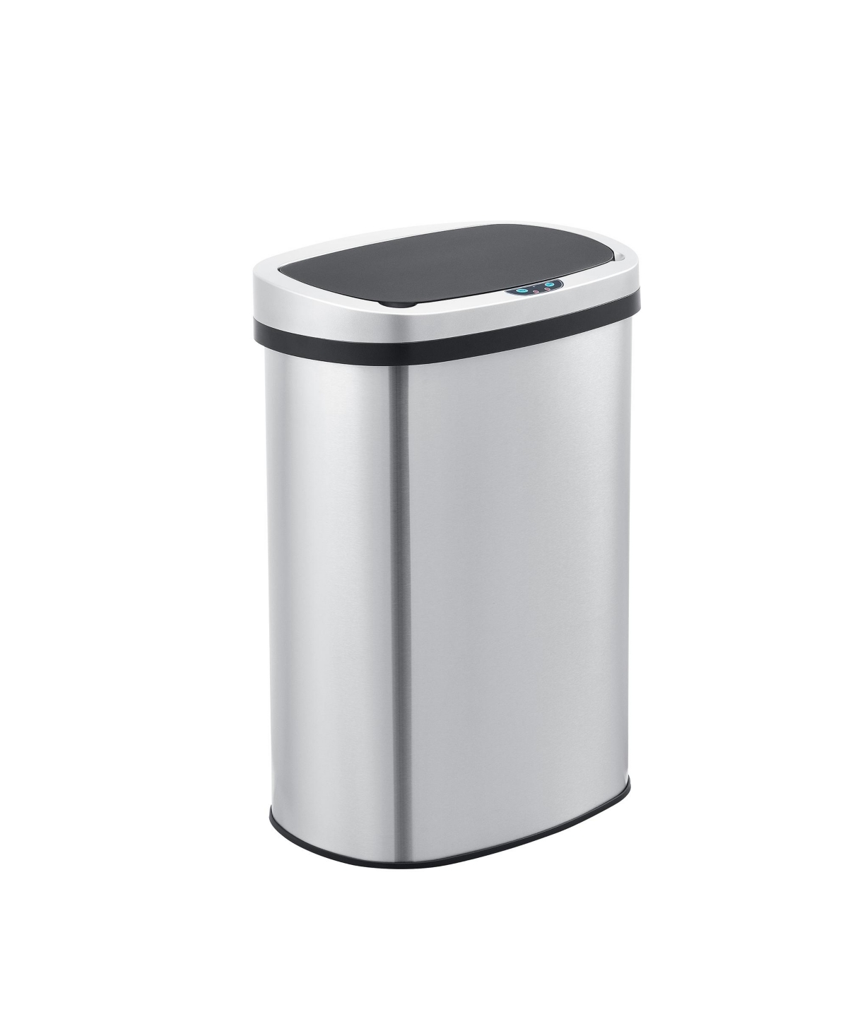 13 Gal./50 Liter Stainless Steel Oval Motion Sensor Trash Can for Kitchen - Silver