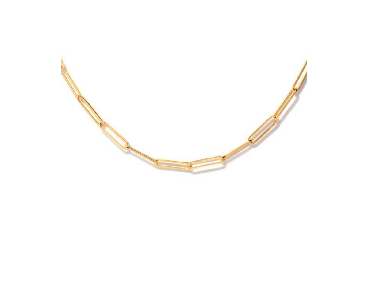 Little Sky Stone Women's Bold Paperclip Necklace In Gold