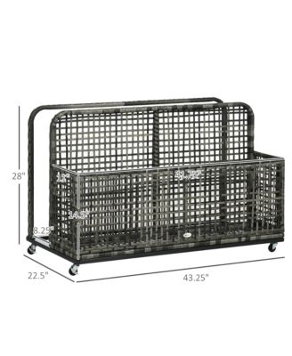 Pool Float Storage with Wheels, Pool Caddy, Dark