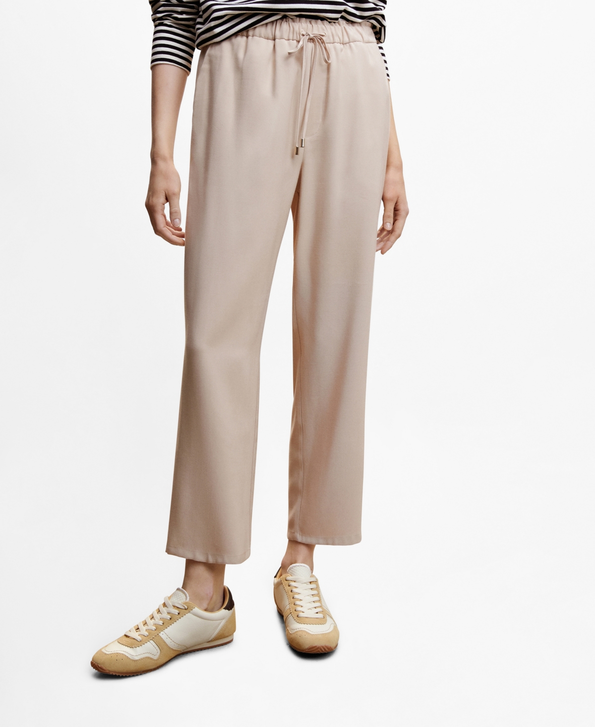 MANGO WOMEN'S DRAWSTRING FLOWY PANTS