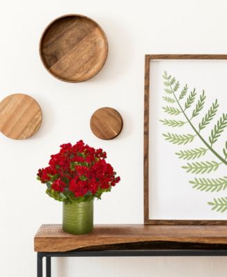 Geranium Artificial Plant in Metal Planter UV Resistant - Indoor/Outdoor