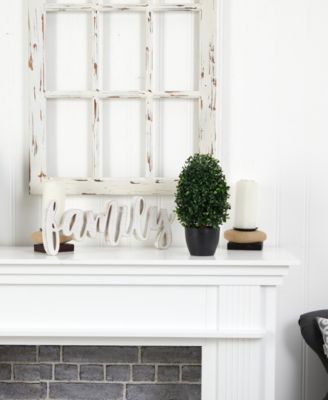 13" Boxwood Topiary Artificial Plant