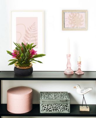 11in. Bromeliad Artificial Plant in Stoneware Planter