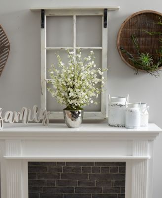 29in. Cherry Blossom Artificial Arrangement in Silver Bowl