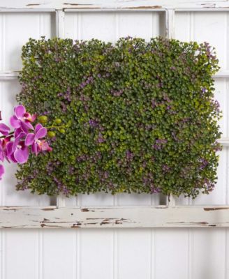 6x6" Purple and Green Clover Mat, Set of 12