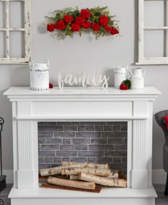 32" Geranium & Berry Swag