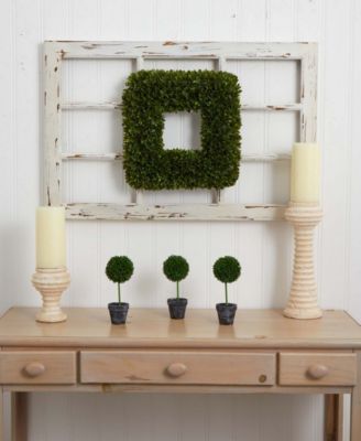 17" Tea Leaf Square Wreath