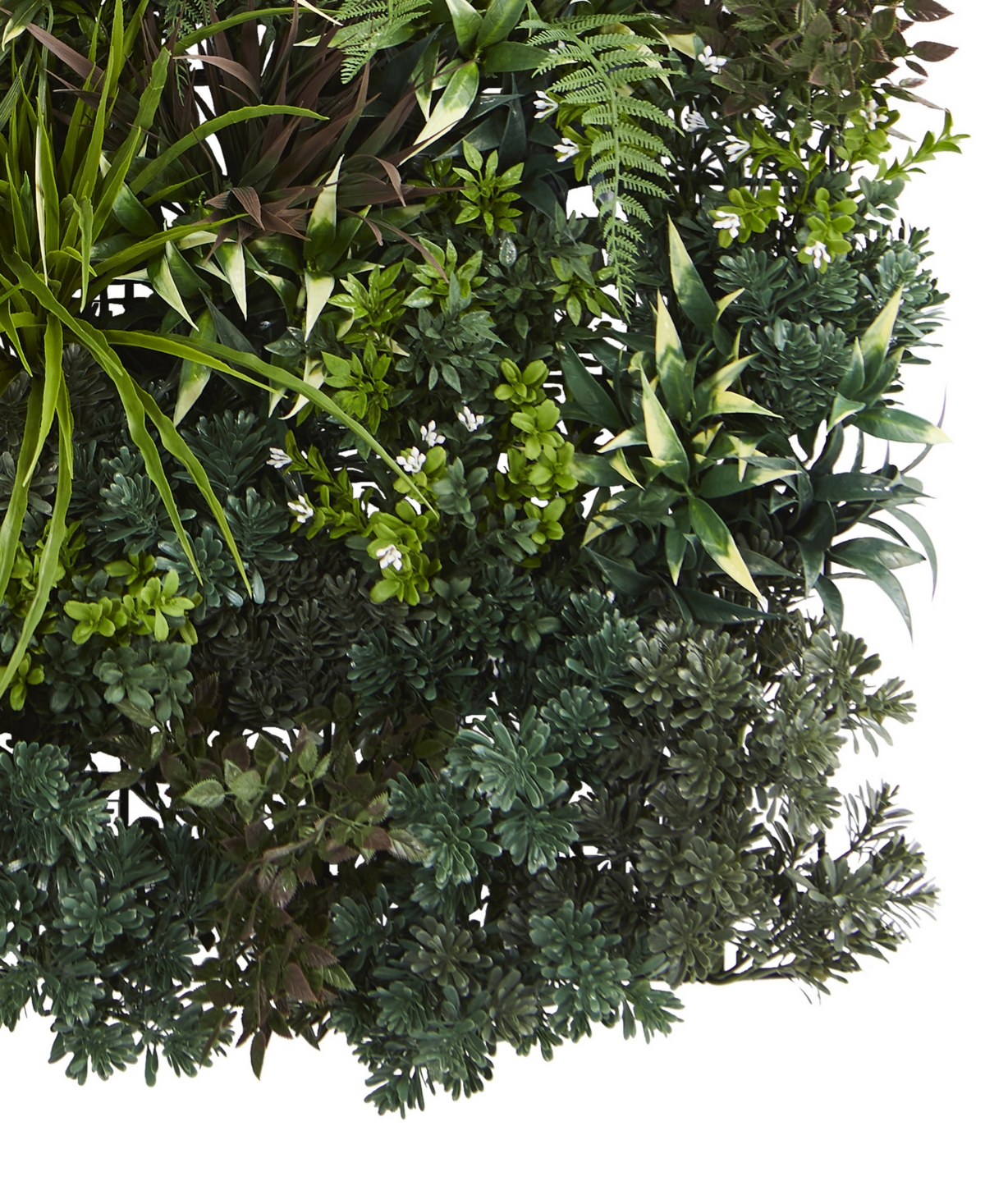 Shop Nearly Natural 3' X 3' Greens And Fern Artificial Living Wall Uv Resist