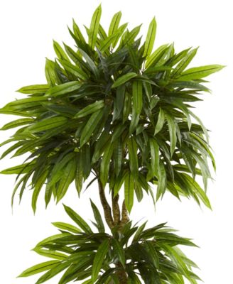 5.5' Mango Artificial Tree in Black Wash Planter UV Resistant