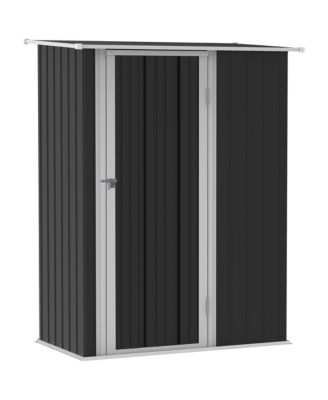 4.7' x 3' Metal Outdoor Storage Shed with Lockable Door