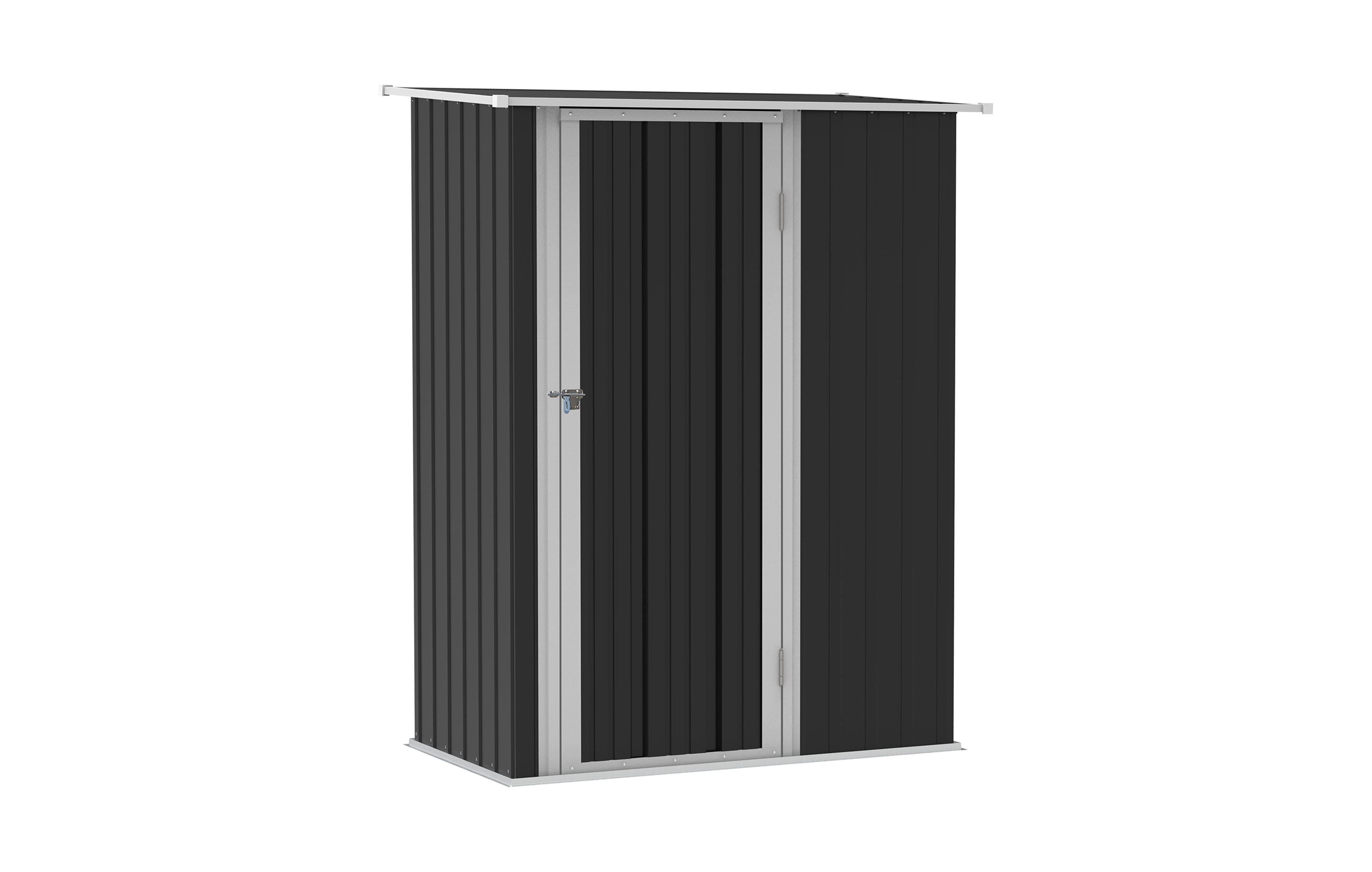 Outsunny 4.7' x 3' Metal Outdoor Storage Shed with Lockable Door
