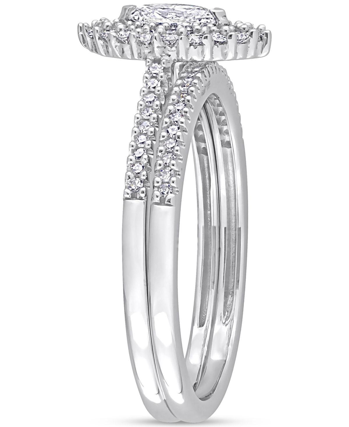 Diamond Marquise Double Halo Bridal Set (1/2 ct. t.w.) in 14k- White Gold