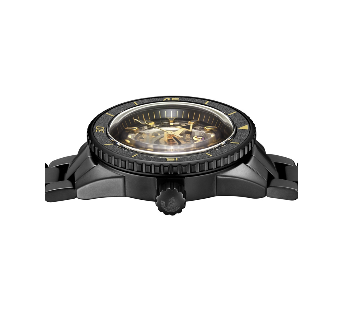 RADO MEN'S SWISS AUTOMATIC CAPTAIN COOK BLACK HIGH-TECH CERAMIC BRACELET WATCH 43MM