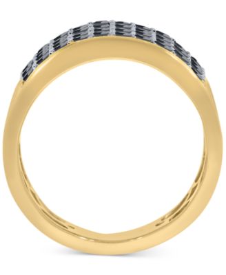 Men's Black Diamond Ring (2 ct. t.w.) in 14k Gold-Plated Sterling Silver