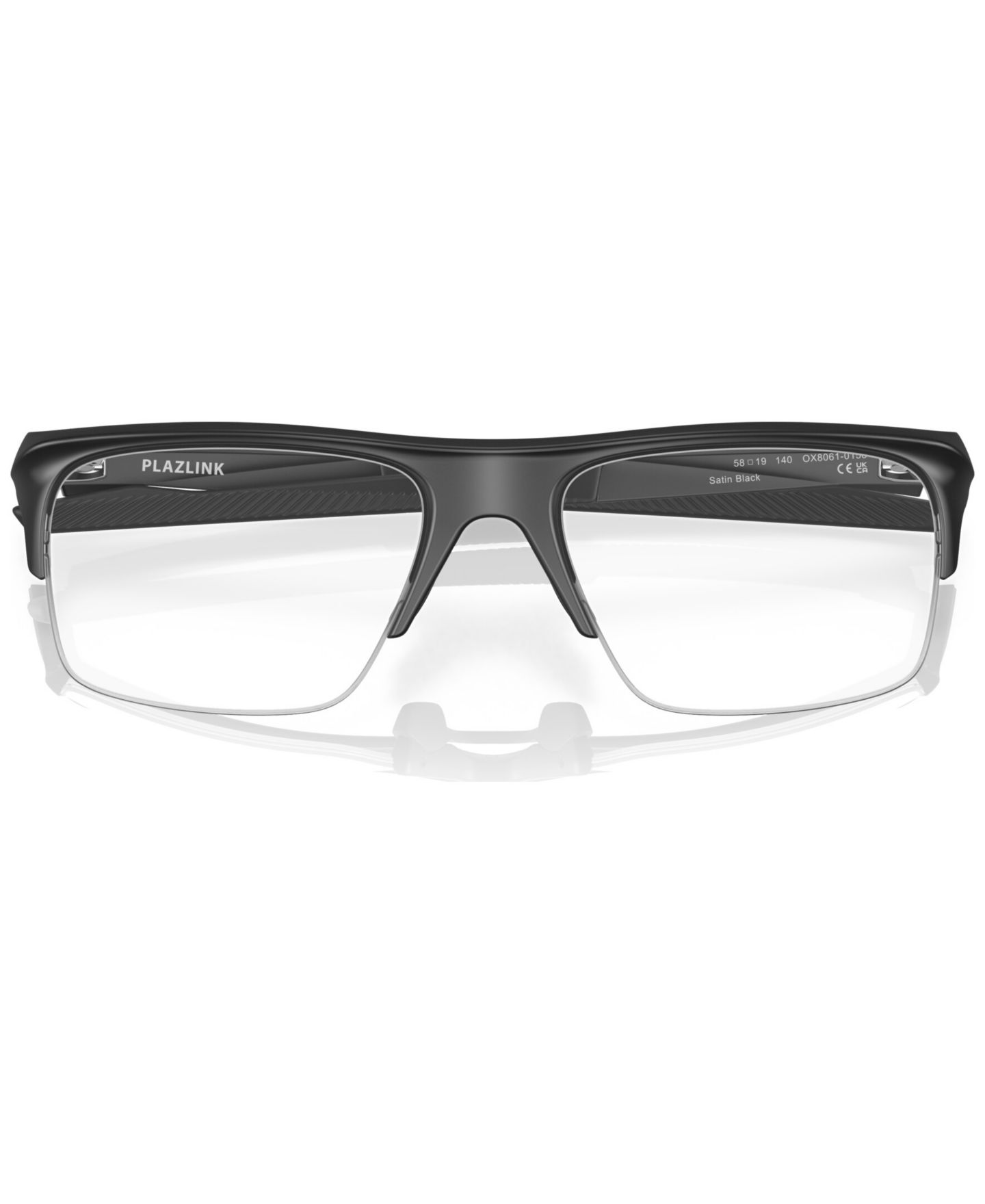 Мужские очки Oakley Man Rectangle Plastic OX8061 Plazlink Eyeglasses, цвет: Атласный чёрный — фото 5