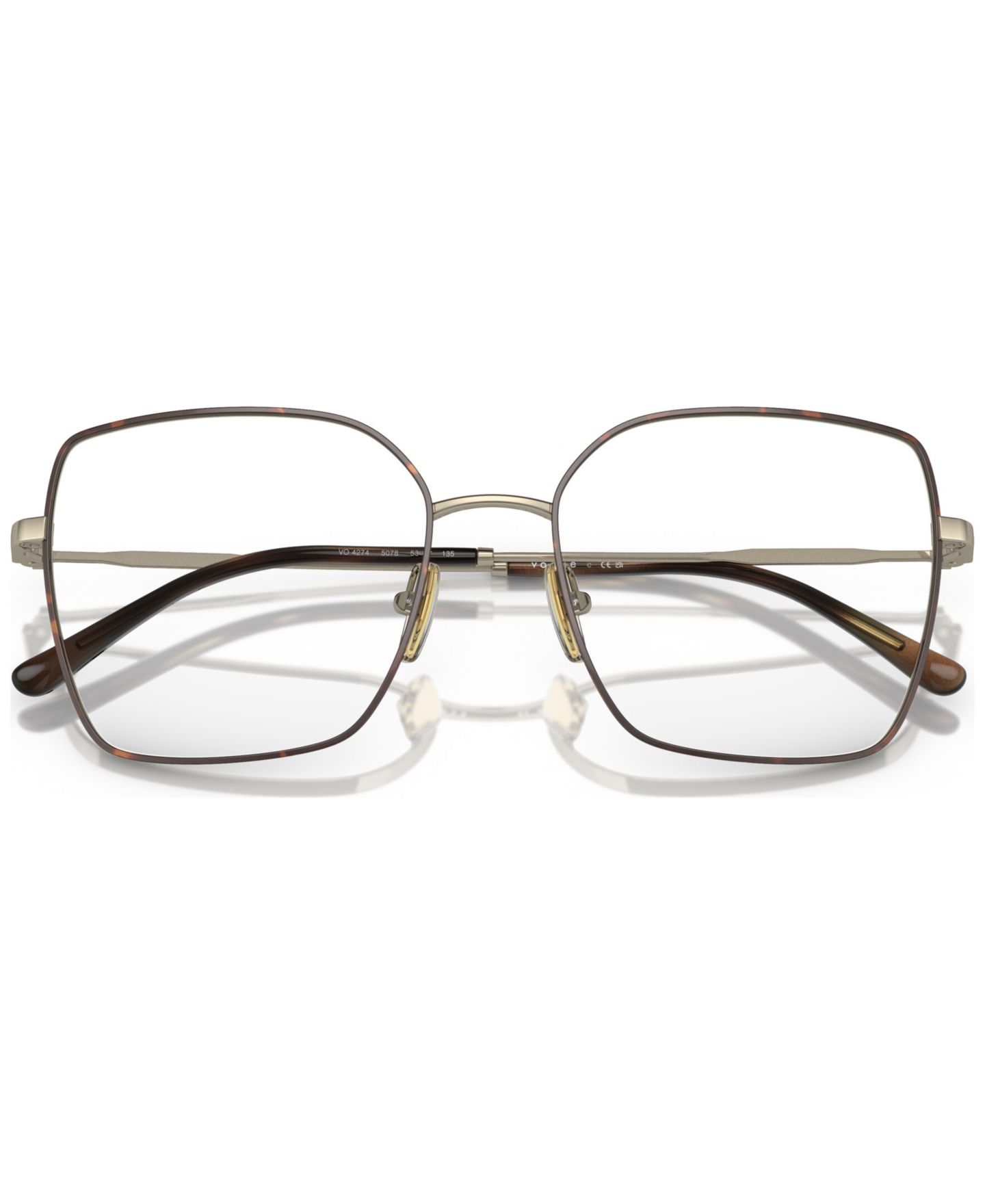 Женские очки Vogue Eyewear Woman Irregular Metal VO4274 Eyeglasses, цвет: Золотой — фото 6